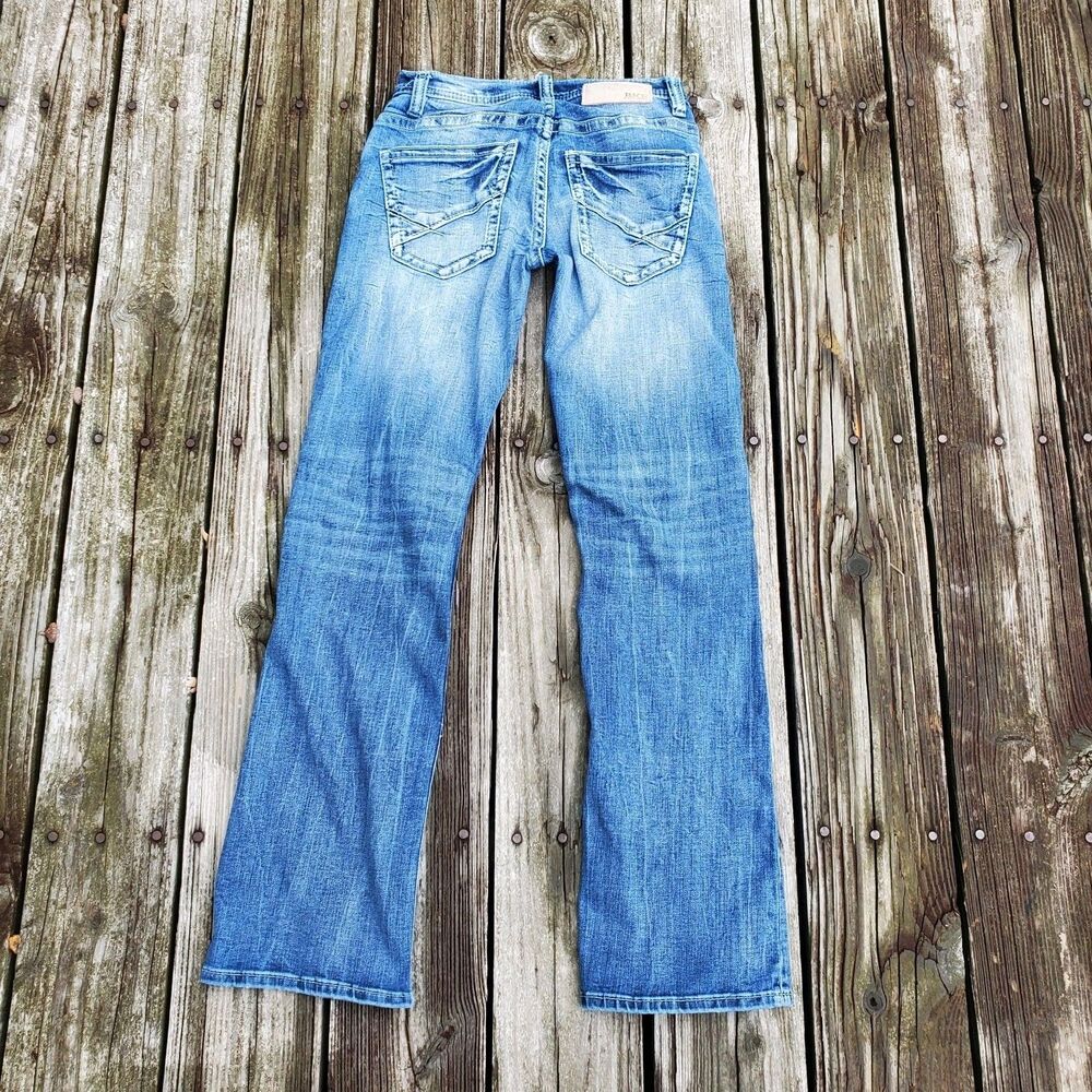 BKE Buckle Jeans Mens 27x32 Blue Aiden Denim Pants Faded Washed Out Stretch - Picture 3 of 11